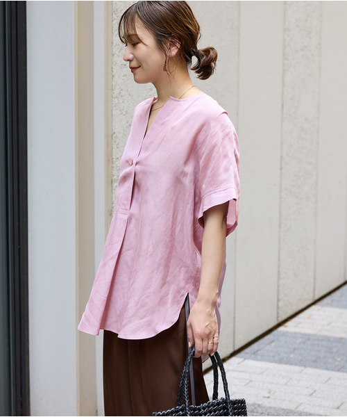 JOURNAL STANDARD - ジャーナルスタンダード【極美品】リネン　フレアブラウス シアー　ホワイト ジャーナルスタンダード【極美品】リネン フレアブラウス シアー
