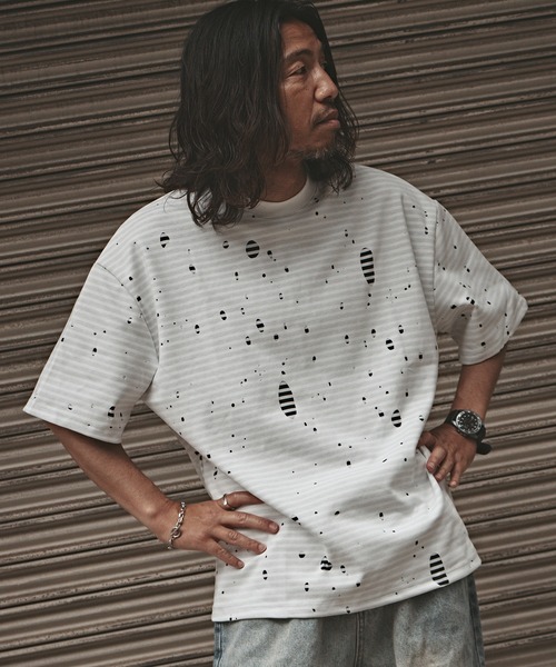 マーセライズドスムースフェイクレイヤードTシャツ LIL VENDARS tシャツ 「接触冷感」スラブ天竺ヘンリーネック