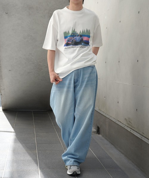 ILL'S(イルズ)の「スラブデニム バギーパンツ グラデーションデニム ヴィンテージメイク(デニムパンツ・メンズ・ブラウン/グリーン/ブルー系その他/ブラック系その他/サックスブルー・M/L)」の21枚目の写真