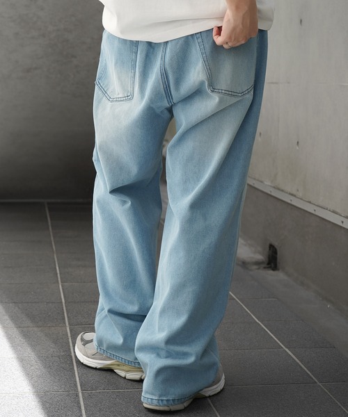 ILL'S(イルズ)の「スラブデニム バギーパンツ グラデーションデニム ヴィンテージメイク(デニムパンツ・メンズ・ブラウン/グリーン/ブルー系その他/ブラック系その他/サックスブルー・M/L)」の19枚目の写真