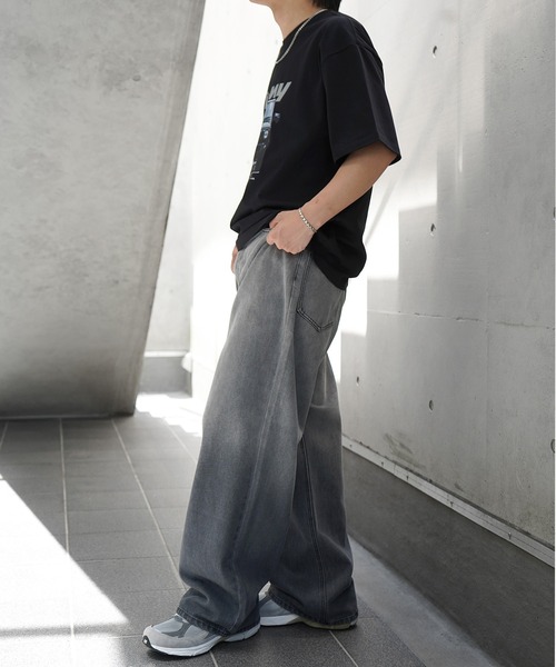 ILL'S(イルズ)の「スラブデニム バギーパンツ グラデーションデニム ヴィンテージメイク(デニムパンツ・メンズ・ブラウン/グリーン/ブルー系その他/ブラック系その他/サックスブルー・M/L)」の13枚目の写真