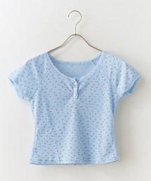 Floral Lace Short Sleeve Top / 花柄レース ショートスリーブトップス 秋物 秋服 2026年秋冬