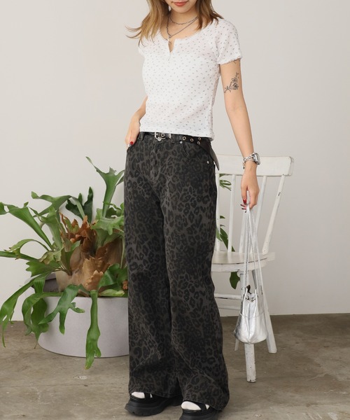 ROOPTOKYO(ループトウキョウ)の「Floral Lace Short Sleeve Top / 花柄レース ショートスリーブトップス 秋物 秋服 2026年秋冬(Tシャツ/カットソー・レディース・アイボリー/ホワイト/ピンク/ブルー・FREE)」の8枚目の写真