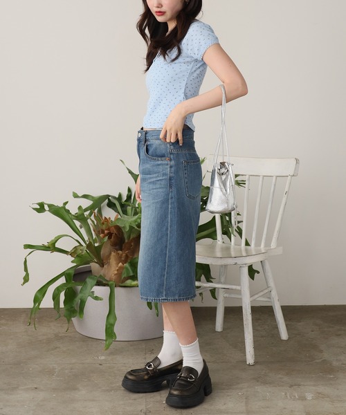 ROOPTOKYO(ループトウキョウ)の「Floral Lace Short Sleeve Top / 花柄レース ショートスリーブトップス 秋物 秋服 2026年秋冬(Tシャツ/カットソー・レディース・アイボリー/ホワイト/ピンク/ブルー・FREE)」の17枚目の写真