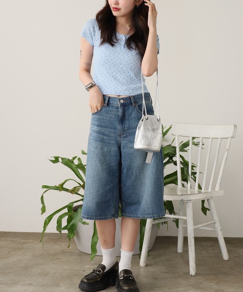 ROOPTOKYO(ループトウキョウ)の「Floral Lace Short Sleeve Top / 花柄レース ショートスリーブトップス 秋物 秋服 2026年秋冬(Tシャツ/カットソー・レディース・アイボリー/ホワイト/ピンク/ブルー・FREE)」の18枚目の写真
