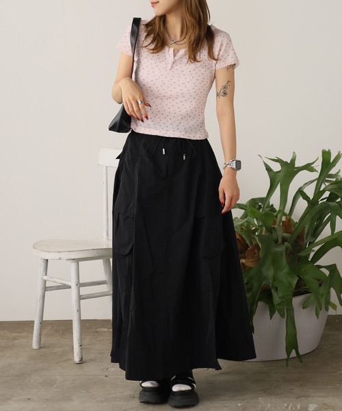 ROOPTOKYO(ループトウキョウ)の「Floral Lace Short Sleeve Top / 花柄レース ショートスリーブトップス 秋物 秋服 2026年秋冬(Tシャツ/カットソー・レディース・アイボリー/ホワイト/ピンク/ブルー・FREE)」の22枚目の写真