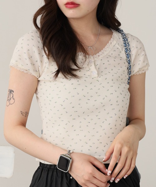 FLOWER LACE トップス SLY（スライ）の「MICHIXSLY FLOWER LACE TOPS ミチスライ