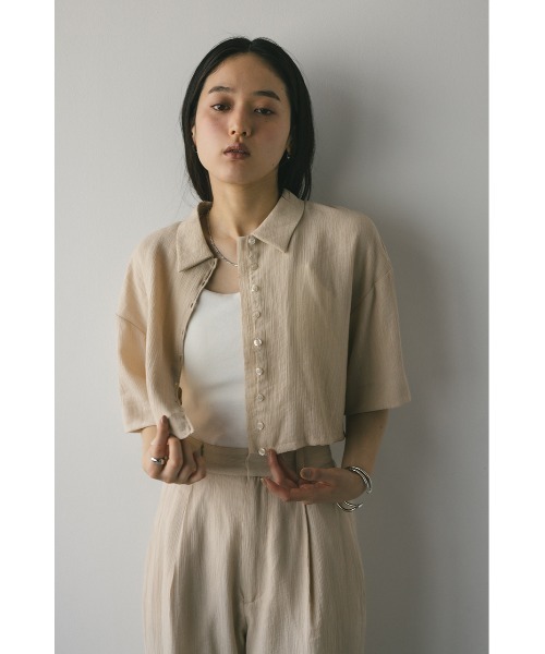 ブラウス シャツ バックオープンワッシャーシャツ レディース STYLEMIXER | バックオープンワッシャーシャツ (シャツ