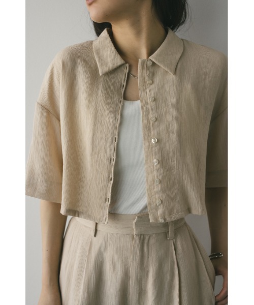 STYLEMIXER（スタイルミキサー）の「バックオープンワッシャーシャツ（シャツ/ブラウス・レディース・カーキ/ネイビー/ベージュ・FREE）」の14枚目の写真