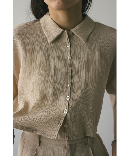 STYLEMIXER（スタイルミキサー）の「バックオープンワッシャーシャツ（シャツ/ブラウス・レディース・カーキ/ネイビー/ベージュ・FREE）」の16枚目の写真
