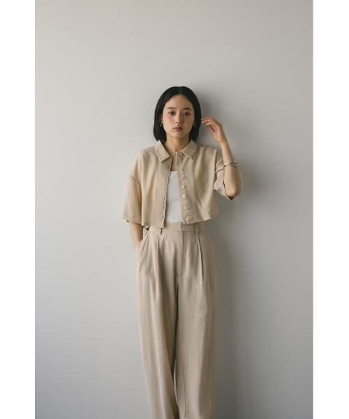 STYLEMIXER（スタイルミキサー）の「バックオープンワッシャーシャツ（シャツ/ブラウス・レディース・カーキ/ネイビー/ベージュ・FREE）」の4枚目の写真