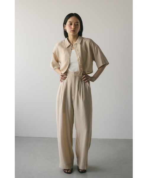 STYLEMIXER（スタイルミキサー）の「バックオープンワッシャーシャツ（シャツ/ブラウス・レディース・カーキ/ネイビー/ベージュ・FREE）」の5枚目の写真