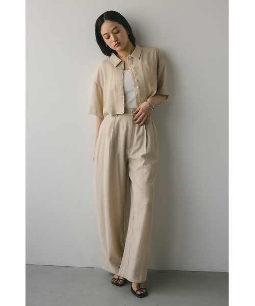 STYLEMIXER（スタイルミキサー）の「バックオープンワッシャーシャツ（シャツ/ブラウス・レディース・カーキ/ネイビー/ベージュ・FREE）」の6枚目の写真