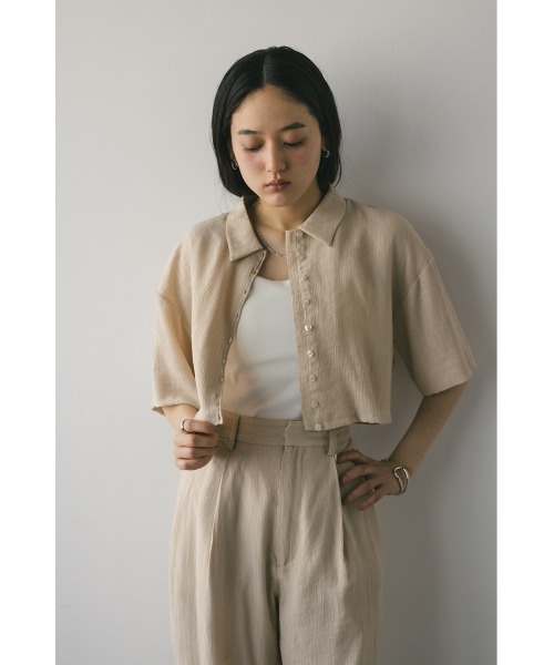 STYLEMIXER（スタイルミキサー）の「バックオープンワッシャーシャツ（シャツ/ブラウス・レディース・カーキ/ネイビー/ベージュ・FREE）」の11枚目の写真