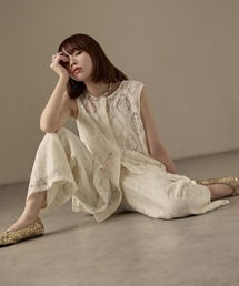 Fashion Letter | SET UP可能 ラッセルレース ノースリーブブラウス(シャツ/ブラウス)