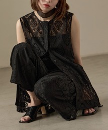 SET UP可能 ラッセルレース ノースリーブブラウス