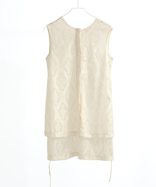 Fashion Letter（ファッションレター）の「SET UP可能 ラッセルレース ノースリーブブラウス（シャツ/ブラウス・レディース・ブラック/アイボリー・M）」の19枚目の写真