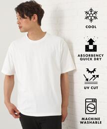 THE SHOP TK （ザ ショップ ティーケー ）の「パーフェクテックリンクス半袖Tシャツ 【接触冷感／吸水速乾／UVカット／洗濯機OK】（Tシャツ/カットソー）」