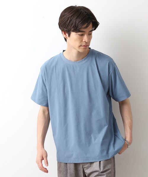 【接触冷感UVカット】BACK BREEZE TECH ハーフスリーブTシャツ DRESSTERIOR tシャツ 「接触冷感/UVカット」BACK BREEZE TECH