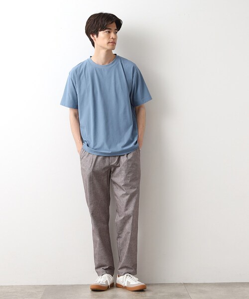 THE SHOP TK （ザ ショップ ティーケー ）の「パーフェクテックリンクス半袖Tシャツ 【接触冷感／吸水速乾／UVカット／洗濯機OK】（Tシャツ/カットソー・メンズ・ブルー/ネイビー/オフホワイト/カーキ/ブラック/サックスブルー・02/03/04）」の8枚目の写真