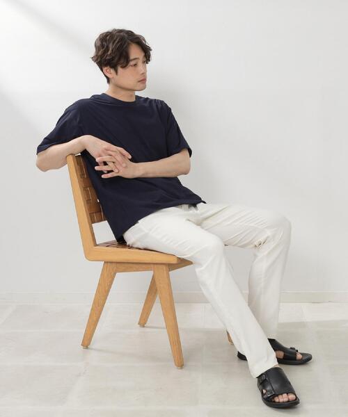 THE SHOP TK （ザ ショップ ティーケー ）の「パーフェクテックリンクス半袖Tシャツ 【接触冷感／吸水速乾／UVカット／洗濯機OK】（Tシャツ/カットソー・メンズ・ブルー/ネイビー/オフホワイト/カーキ/ブラック/サックスブルー・02/03/04）」の11枚目の写真