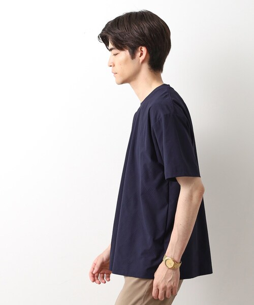 THE SHOP TK （ザ ショップ ティーケー ）の「パーフェクテックリンクス半袖Tシャツ 【接触冷感／吸水速乾／UVカット／洗濯機OK】（Tシャツ/カットソー・メンズ・ブルー/ネイビー/オフホワイト/カーキ/ブラック/サックスブルー・02/03/04）」の13枚目の写真