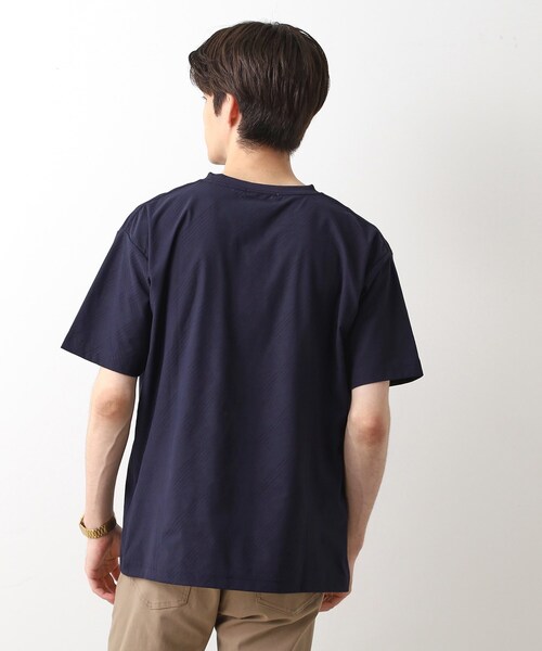 THE SHOP TK （ザ ショップ ティーケー ）の「パーフェクテックリンクス半袖Tシャツ 【接触冷感／吸水速乾／UVカット／洗濯機OK】（Tシャツ/カットソー・メンズ・ブルー/ネイビー/オフホワイト/カーキ/ブラック/サックスブルー・02/03/04）」の14枚目の写真
