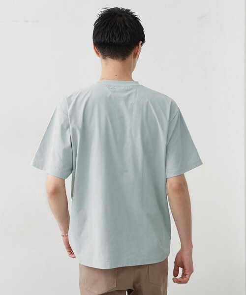 THE SHOP TK （ザ ショップ ティーケー ）の「パーフェクテックリンクス半袖Tシャツ 【接触冷感／吸水速乾／UVカット／洗濯機OK】（Tシャツ/カットソー・メンズ・ブルー/ネイビー/オフホワイト/カーキ/ブラック/サックスブルー・02/03/04）」の18枚目の写真