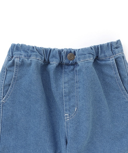 GLAZOS（グラソス）の「【SKIT0LY】冷感デニム・イージーハーフパンツ（デニムパンツ・キッズ・ライトブルー/ダークブルー・120cm/110cm/130cm/140cm/100cm）」の4枚目の写真