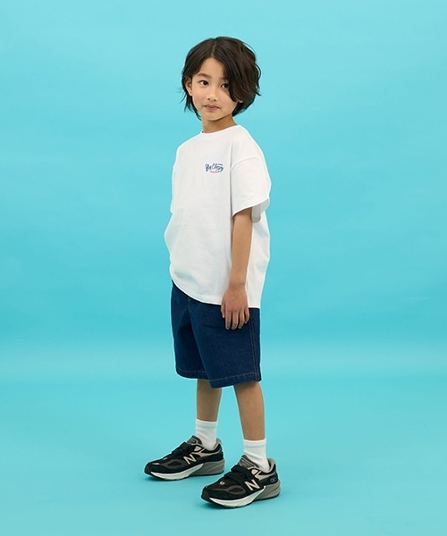 GLAZOS（グラソス）の「【SKIT0LY】冷感デニム・イージーハーフパンツ（デニムパンツ・キッズ・ライトブルー/ダークブルー・120cm/110cm/130cm/140cm/100cm）」の13枚目の写真