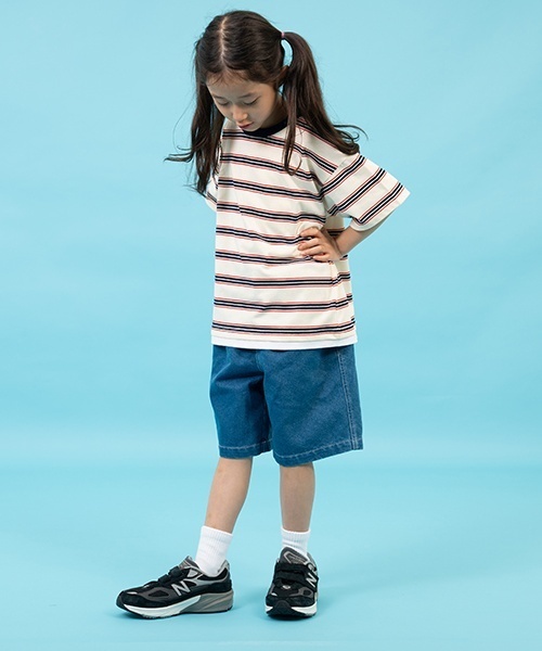 GLAZOS（グラソス）の「【SKIT0LY】冷感デニム・イージーハーフパンツ（デニムパンツ・キッズ・ライトブルー/ダークブルー・120cm/110cm/130cm/140cm/100cm）」の15枚目の写真