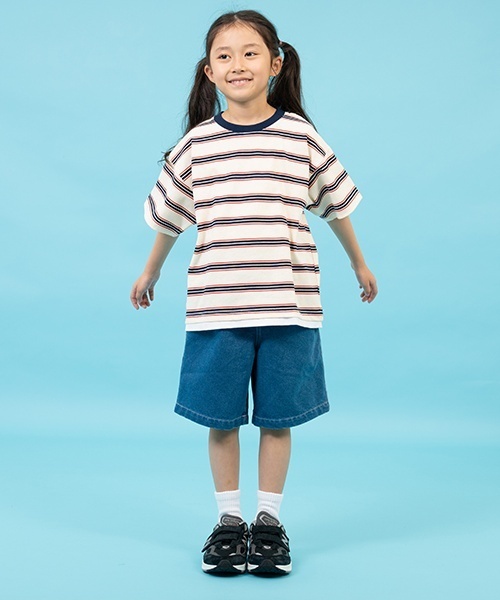 GLAZOS（グラソス）の「【SKIT0LY】冷感デニム・イージーハーフパンツ（デニムパンツ・キッズ・ライトブルー/ダークブルー・120cm/110cm/130cm/140cm/100cm）」の16枚目の写真