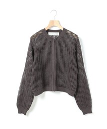 MidiUmi（ミディウミ）の「MidiUmi メッシュニットジップカーディガン（カーディガン/ボレロ）」