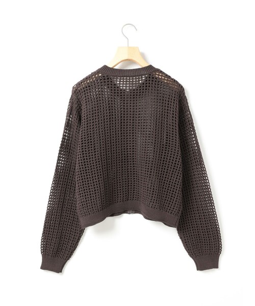 MidiUmi(ミディウミ)の「MidiUmi メッシュニットジップカーディガン(カーディガン/ボレロ・レディース・チャコールグレー/ブラウン/キナリ・FREE)」の20枚目の写真