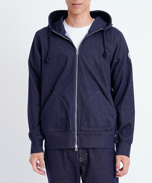 YANUK（ヤヌーク）の「DENIT フーディー（パーカー・メンズ・インディゴブルー・M/S）」の5枚目の写真