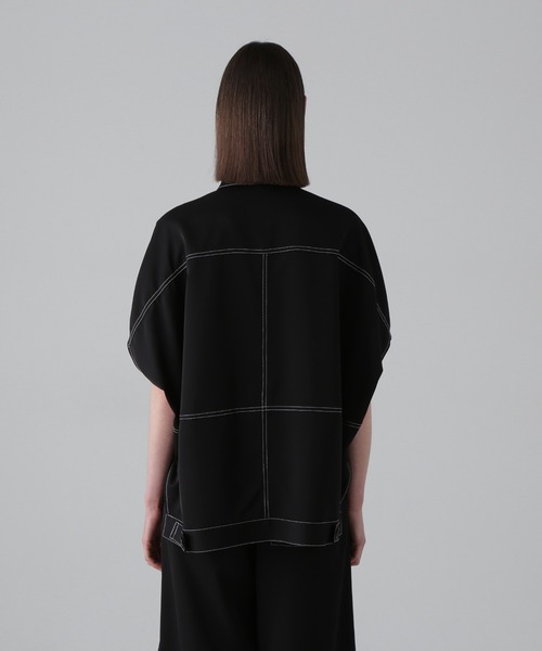 ADORE(アドーア)の「ドライストレッチツイルブラウス(シャツ/ブラウス・レディース・ベージュ系その他/ホワイト/ブラック・38)」の10枚目の写真