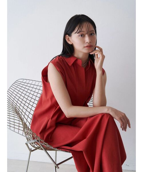 TONAL（トーナル）の「くるみ釦ウェストタックシャツワンピース