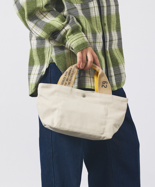 WEEKEND(ER)(ウィークエンダー)の「【WEEKEND(ER)/ウィークエンダー】FADE CANVAS DRIVE TOTE/トートバッグ【WEB限定】(ハンドバッグ・メンズ・ネイビー/アイボリー/ブラウン/ブラック・フリー)」の2枚目の写真