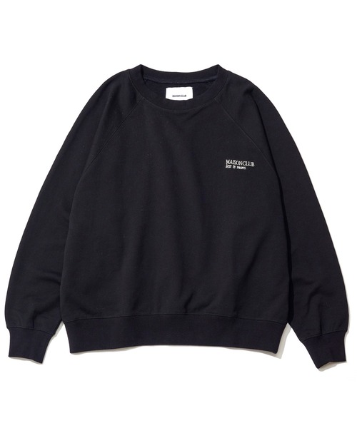 MAISON CLUB（メゾンクラブ）の「【MAISON CLUB】Embroidery Logo Sweater ~LESS IS MORE~ / ラグランスリーブロゴ刺繍スウェット KKP（スウェット・メンズ・ブラック/ネイビー/グレー・L/M）」の5枚目の写真
