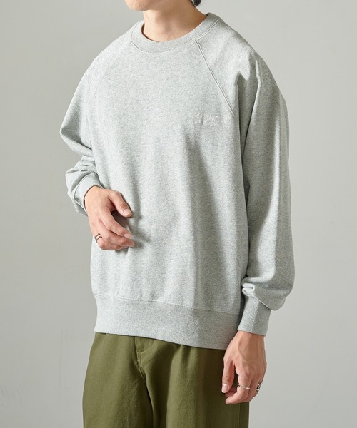 MAISON CLUB（メゾンクラブ）の「【MAISON CLUB】Embroidery Logo Sweater ~LESS IS MORE~ / ラグランスリーブロゴ刺繍スウェット KKP（スウェット・メンズ・ブラック/ネイビー/グレー・L/M）」の7枚目の写真