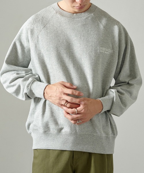 MAISON CLUB（メゾンクラブ）の「【MAISON CLUB】Embroidery Logo Sweater ~LESS IS MORE~ / ラグランスリーブロゴ刺繍スウェット KKP（スウェット・メンズ・ブラック/ネイビー/グレー・L/M）」の8枚目の写真