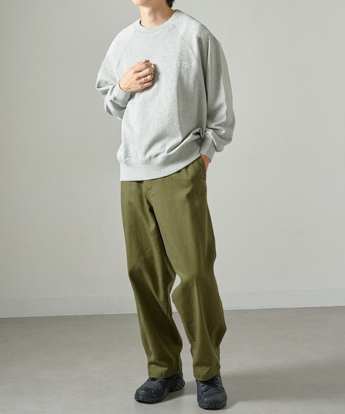 MAISON CLUB（メゾンクラブ）の「【MAISON CLUB】Embroidery Logo Sweater ~LESS IS MORE~ / ラグランスリーブロゴ刺繍スウェット KKP（スウェット・メンズ・ブラック/ネイビー/グレー・L/M）」の11枚目の写真