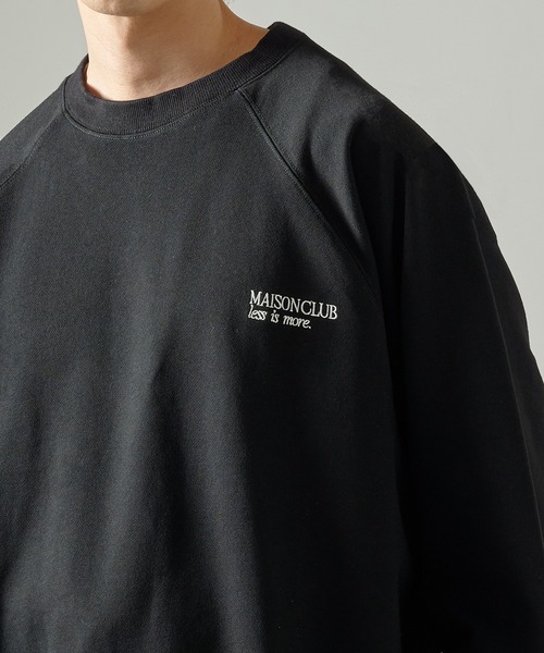 MAISON CLUB（メゾンクラブ）の「【MAISON CLUB】Embroidery Logo Sweater ~LESS IS MORE~ / ラグランスリーブロゴ刺繍スウェット KKP（スウェット・メンズ・ブラック/ネイビー/グレー・L/M）」の19枚目の写真