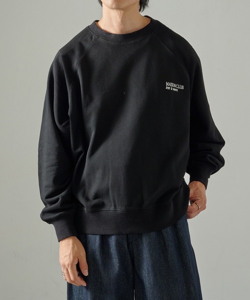 MAISON CLUB（メゾンクラブ）の「【MAISON CLUB】Embroidery Logo Sweater ~LESS IS MORE~ / ラグランスリーブロゴ刺繍スウェット KKP（スウェット・メンズ・ブラック/ネイビー/グレー・L/M）」の20枚目の写真