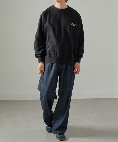 MAISON CLUB（メゾンクラブ）の「【MAISON CLUB】Embroidery Logo Sweater ~LESS IS MORE~ / ラグランスリーブロゴ刺繍スウェット KKP（スウェット・メンズ・ブラック/ネイビー/グレー・L/M）」の22枚目の写真