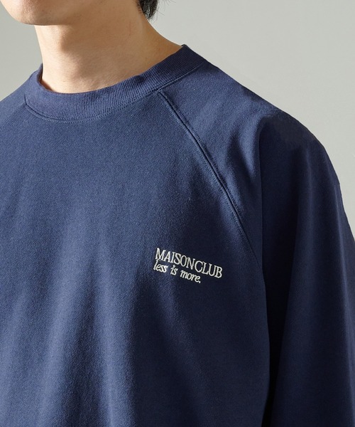 MAISON CLUB（メゾンクラブ）の「【MAISON CLUB】Embroidery Logo Sweater ~LESS IS MORE~ / ラグランスリーブロゴ刺繍スウェット KKP（スウェット・メンズ・ブラック/ネイビー/グレー・L/M）」の13枚目の写真