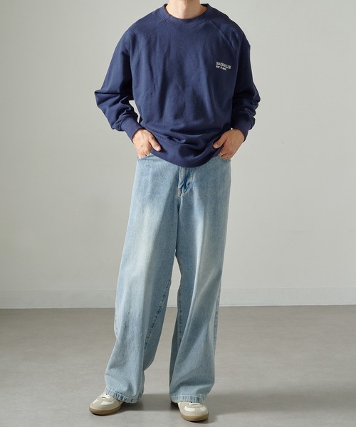 MAISON CLUB（メゾンクラブ）の「【MAISON CLUB】Embroidery Logo Sweater ~LESS IS MORE~ / ラグランスリーブロゴ刺繍スウェット KKP（スウェット・メンズ・ブラック/ネイビー/グレー・L/M）」の16枚目の写真