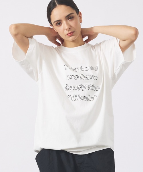 NOMINE(ノミネ)の「【NOMINE/ノミネ】刺繍ロゴTシャツ(Tシャツ/カットソー・メンズ・ホワイト系その他2/レッド/ホワイト系その他/ブラック/チャコールグレー・M/L)」の2枚目の写真