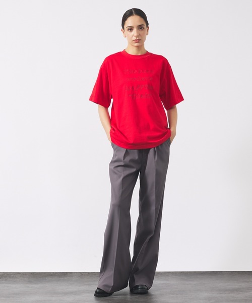 NOMINE(ノミネ)の「【NOMINE/ノミネ】刺繍ロゴTシャツ(Tシャツ/カットソー・メンズ・ホワイト系その他2/レッド/ホワイト系その他/ブラック/チャコールグレー・M/L)」の14枚目の写真