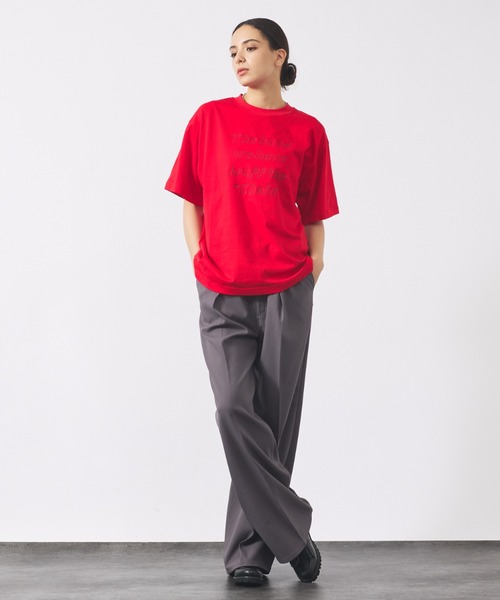 NOMINE(ノミネ)の「【NOMINE/ノミネ】刺繍ロゴTシャツ(Tシャツ/カットソー・メンズ・ホワイト系その他2/レッド/ホワイト系その他/ブラック/チャコールグレー・M/L)」の15枚目の写真